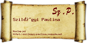 Szilágyi Paulina névjegykártya